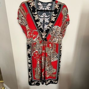 Dots Plus Size Women’s Print Dress